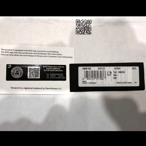 New! Authenticated Versace La Medusa Wristlet Zip Pouch Caramel Leather With COA - Picture 7 of 14